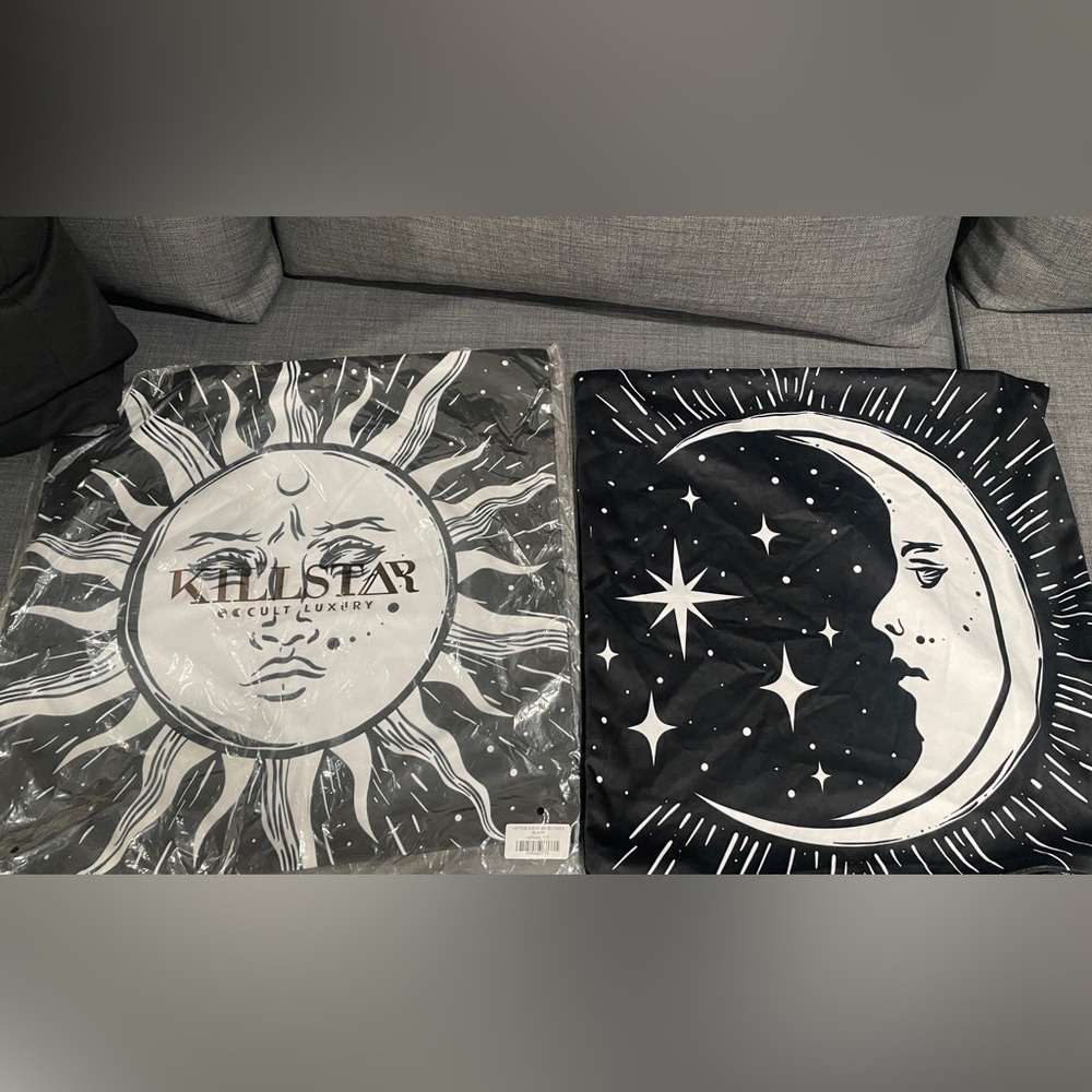 Cute! 
Brand new Killstar 20x20 Pillow Case Covers